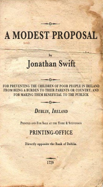 Jonathan  Swift - A Modest Proposal