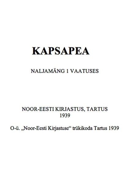 Oskar  Luts - Kapsapea