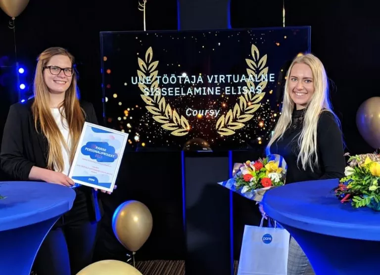 Coursy.io tootejuht Janne Laanmets ja Elisa personalispetsialist Diana Ossipova