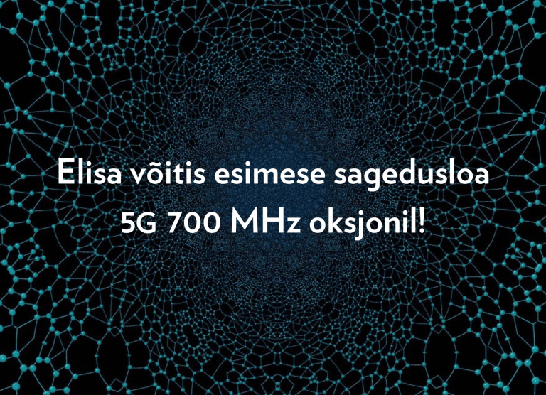 Elisa võitis esimese sagedusloa 5G 700 MHz oksjonil, mis toob uue võrgu rohkem kui poole Eesti elanikkonnani