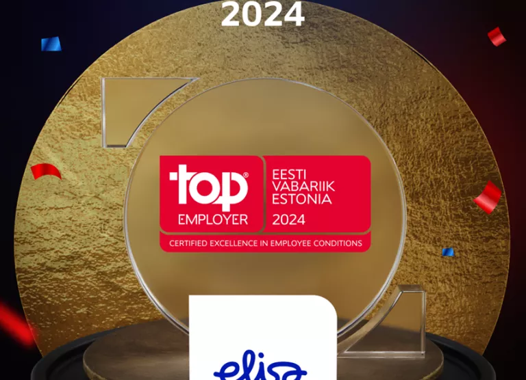 Elisa Eesti pälvis teist aastat järjest maineka rahvusvahelise TOP Employer auhinna