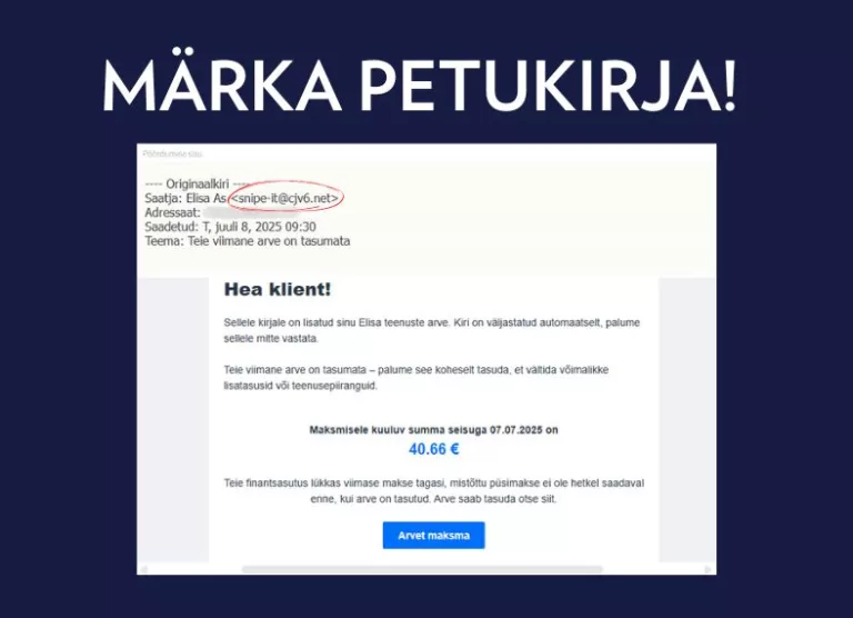 Ole valvas: Elisa nimel levib petuskeem